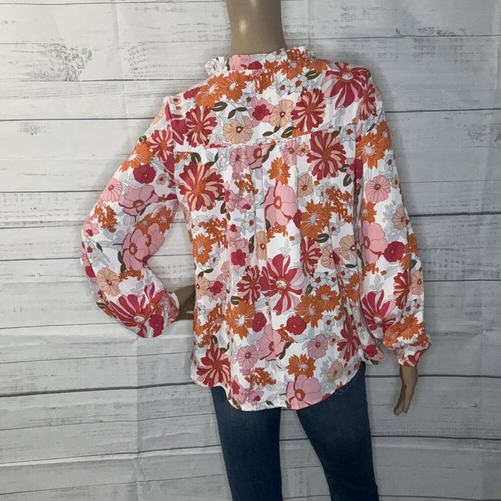 NWOT Floral Print Blouse - Picture 4 of 7